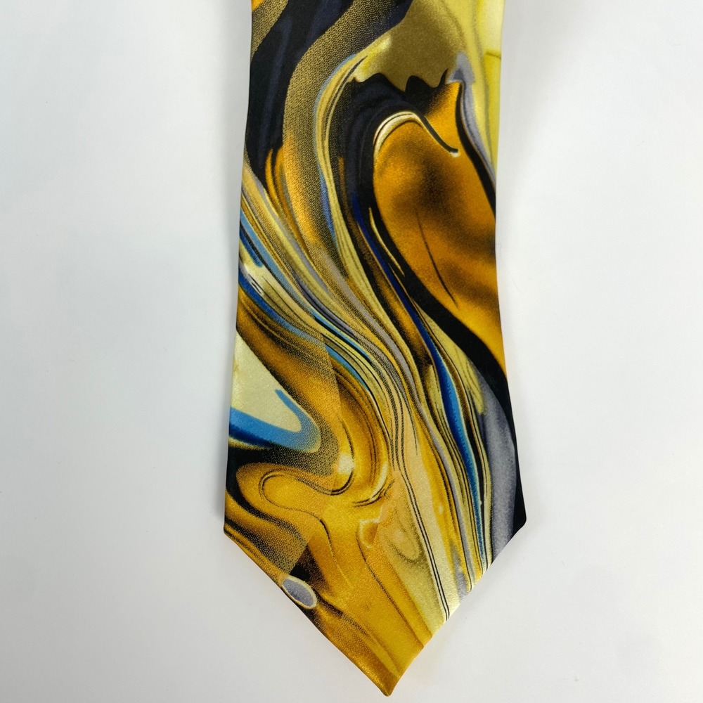Jerry‎ Garcia Tie Urban Cat Ghost Psychedelic Silk Yellow Grateful Dead Necktie
